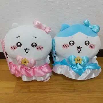 마법소녀 치이카와 BIG 봉제 인형 세트 핑크와 스카이블루