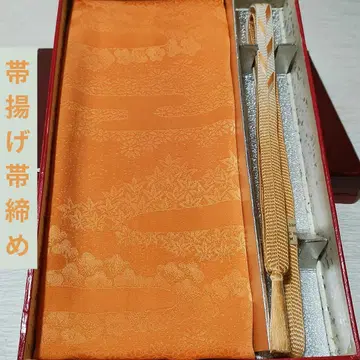 미사용 새상품급 허리띠 오비 장식 천 세트 순수 실크