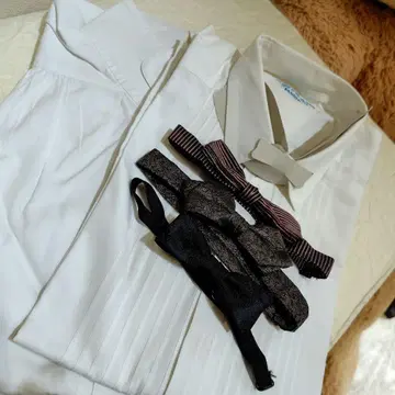 남성용 포멀 셔츠 드레스 셔츠 나비 넥타이 3개