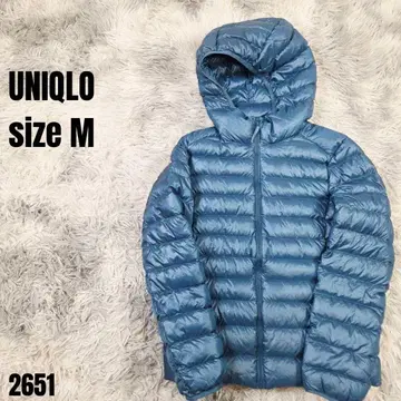 UNIQLO 유니클로 후드 울트라 라이트 다운 M 사이즈 파랑 2651