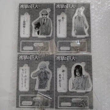 진격의 거인 도쿄역 기차 매너 아크릴 스탠드 리바이 엘렌 장 -