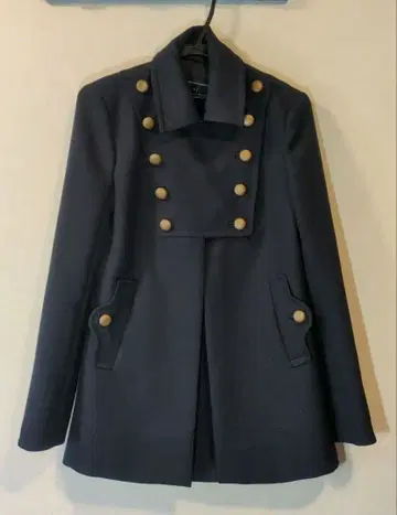 프렌치 커넥션 네이비 하프 코트