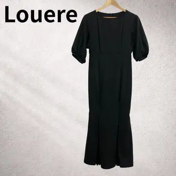 르엘레 블랙 롱 원피스 머메이드 무지 L 여성용