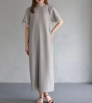 &g'aime 튤 도킹 스트레치 트윌 원피스