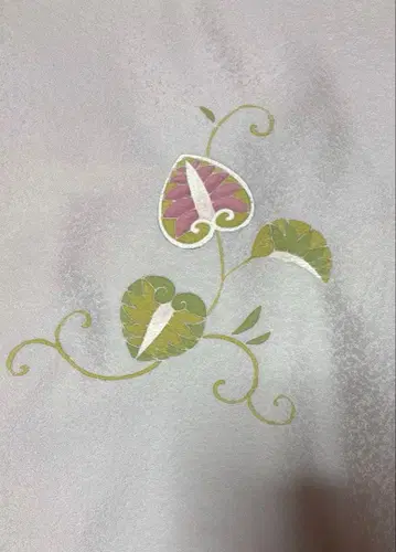 순수 실크 미네야마 렌 연보라 아오이 카라쿠사 탄고 크레이프 원단 옷감