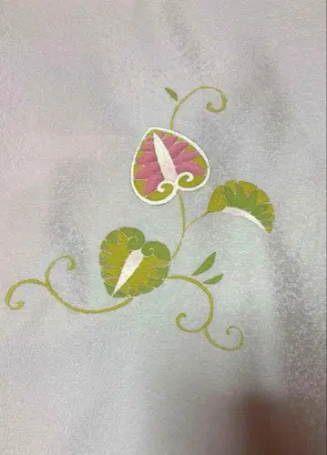 순수 실크 미네야마 렌 연보라 아오이 카라쿠사 탄고 크레이프 원단 옷감