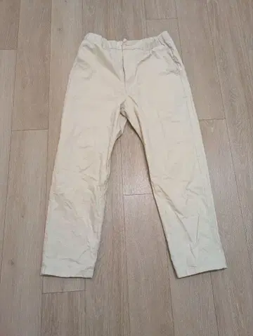 무인양품 신사 워싱 데님 이지 팬츠 아이보리 L 사이즈