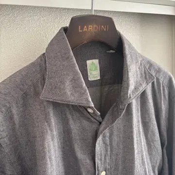 Finamore 피나모레 호리젠탈 칼라 셔츠 L