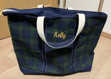 LLBean 토트백 XL 블랙워치 지퍼탑 USA제 특대형