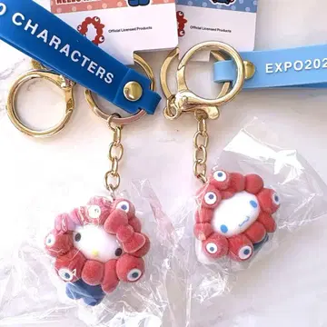헬로키티와 시나모롤 플로키 키링