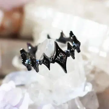 반지 티어 크라운 블랙 W.무색