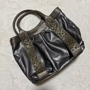 00s archive leather studs bag y2k silver