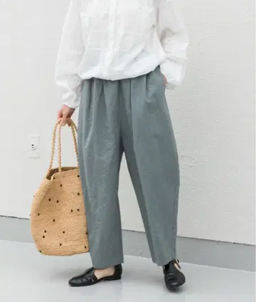 [카구레] 코튼 린넨 라미 사루엘 팬츠