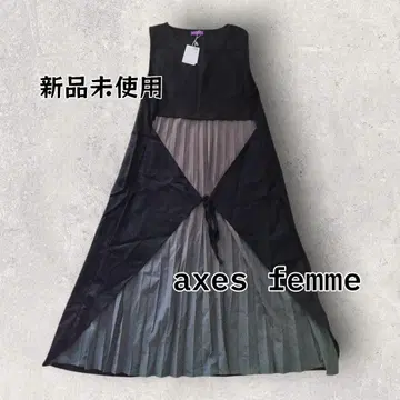 미사용 새상품! 엑시즈팜 2way 이소재 절개 원피스