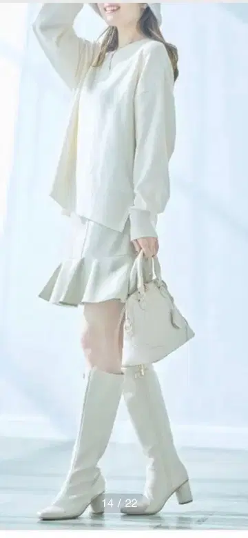 tocco closet 2WAY 리본 포함 인조 가죽 롱 부츠