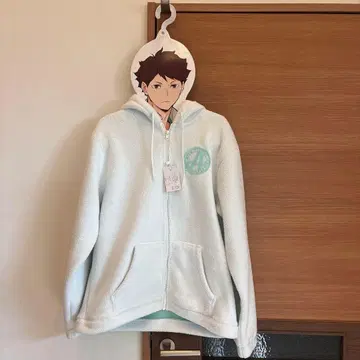 하이큐 보아 지퍼 후드티 아오바죠사이 고교 오이카와 토오루 옷걸이 포함