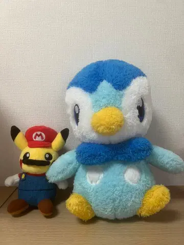 포켓몬스터 팽도리 봉제 인형 마리오 피카츄 봉제 인형 2점
