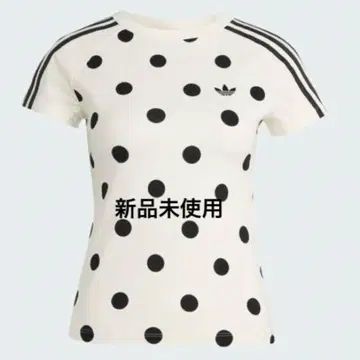 미사용 미개봉 새상품 adidas 신상 T셔츠 도트 무늬 화이트