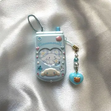 산리오 시나몬 폴더폰 사진 프레임 키링