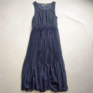 마제스틱 레곤 올 패턴 원피스 플리츠 드레스 슬리브리스