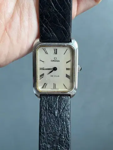 OMEGA DE VILLE 수동 와인딩 시계 스퀘어 여성용 빈티지 2침