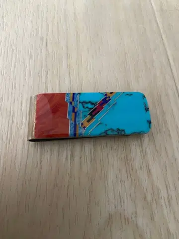 머니클립 인레이 즈니족 인디언