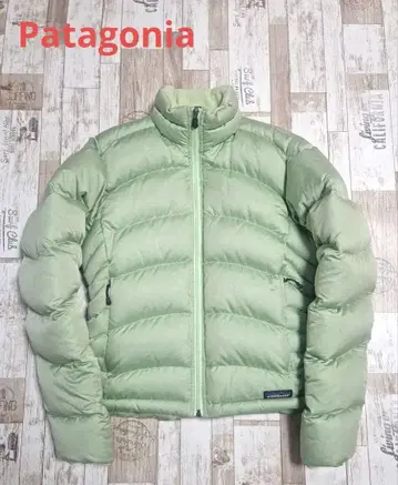 Patagonia 다운 자켓 S 라이트 그린 구스 다운 푹신푹신