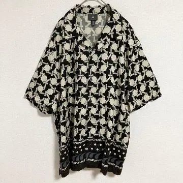 H&M 셔츠 반팔 기하학 패턴 리조트