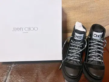 JIMMY CHOO 블랙 하이컷 스니커즈
