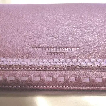 KATHARINE HAMNETT 퍼플 이단 접이식 지갑
