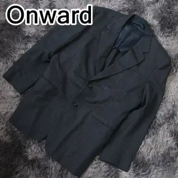 Onward 자켓 스트라이프 패턴 남성용 네이비 FREE SIZE