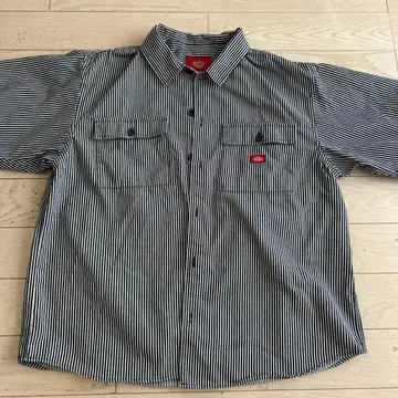 Dickies 스트라이프 반팔 셔츠 XL
