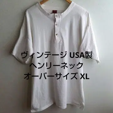 빈티지 USA 싱글 스티치 헨리넥 오버 사이즈 XL