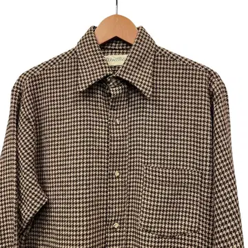 90's ST.JOHN'SBAY 하운드투스 패턴 긴팔 울 셔츠