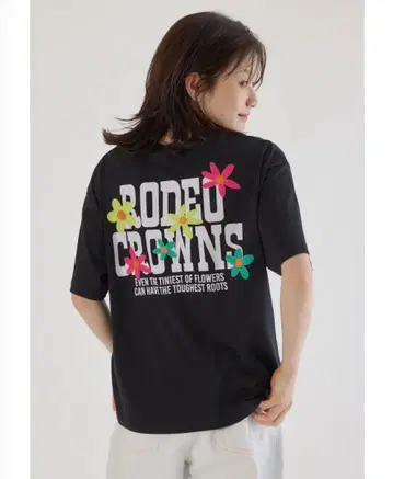 로데오 크라운 플라워 크로스 패치 T셔츠 ( M 사이즈 )