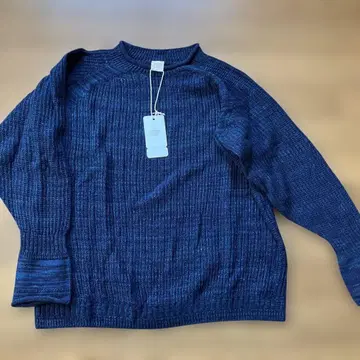 타마키니이메 PO knit 니트 스웨터 네이비 터콰이즈 size 1