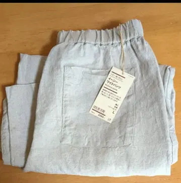 무인양품 린넨 워싱 이지 와이드 팬츠 아이보리 L