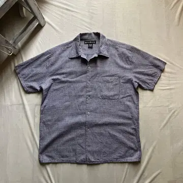 바나나 리퍼블릭 / 오픈 카라 체크 오픈 카라 셔츠 M