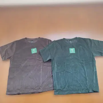 SOUTH2 WEST8 벨로아 원단 T셔츠 브라운&그린 고가 2장 세트