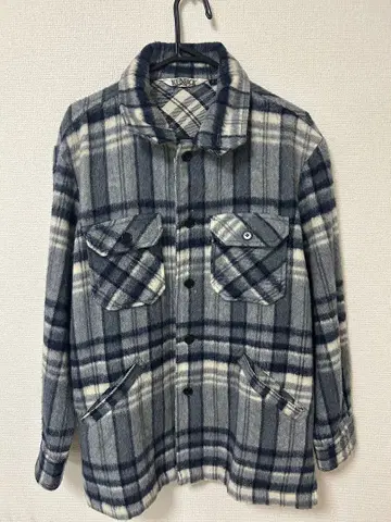 체크 셔츠 자켓 L 두꺼운 원단 플란넬 셔츠 구제 의류 아메카지