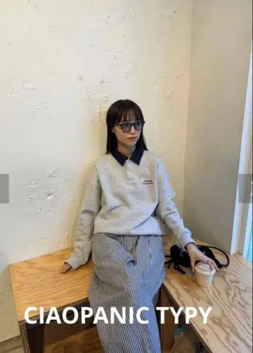 CIAOPANIC TYPY 차오패닉 티피 로고 바이컬러 폴로 맨투맨