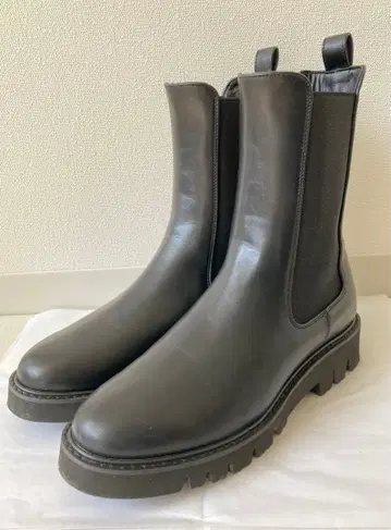 RODESKO 블랙 가죽 사이드 고어 부츠 레인부츠 24