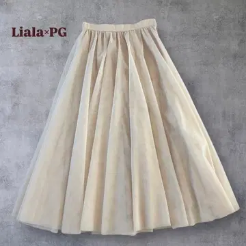 7 [새상품급] Liala x PG 튤 롱 기장 플레어 스커트