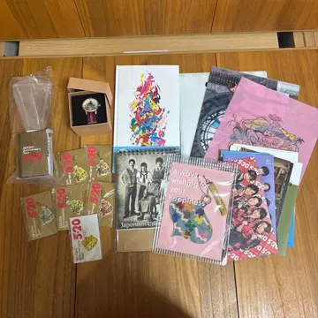 아라시 굿즈 묶음 판매 클리어 파일 뉴스레터 키링 응원봉 시계 외