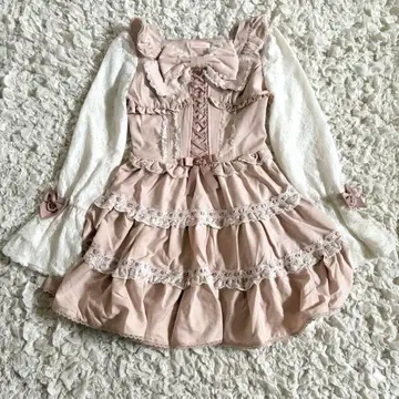 [컨디션 최상] 현행 LIZLISA 프린세스 슬리브 원피스 핑크