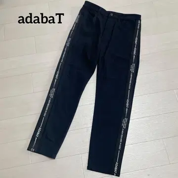 아다바트 골프웨어 팬츠 바지 로고 테이프 스트레치 다크 네이비 네이비