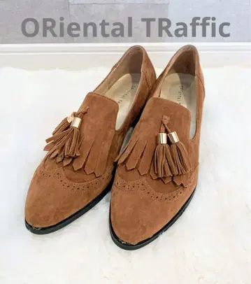 새상품급 ORiental TRaffic 프린지 로퍼 브라운 24cm