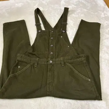 큐브 슈가 카키 살로펫 오버롤 M