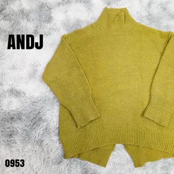 ANDJ 앤디제이 하이넥 니트 스웨터 F 라이트 카키 0953