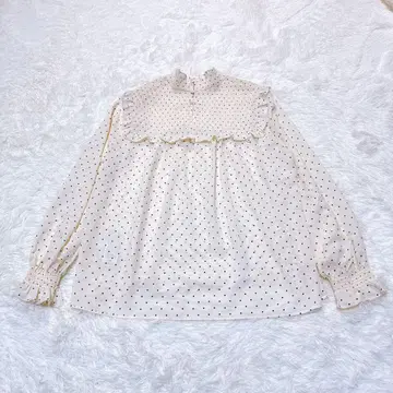 24ss SLOBE IENA 이에나 도트 셔링 블라우스 프릭